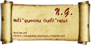 Négyessy Gyöngyi névjegykártya