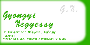 gyongyi negyessy business card