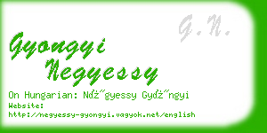gyongyi negyessy business card